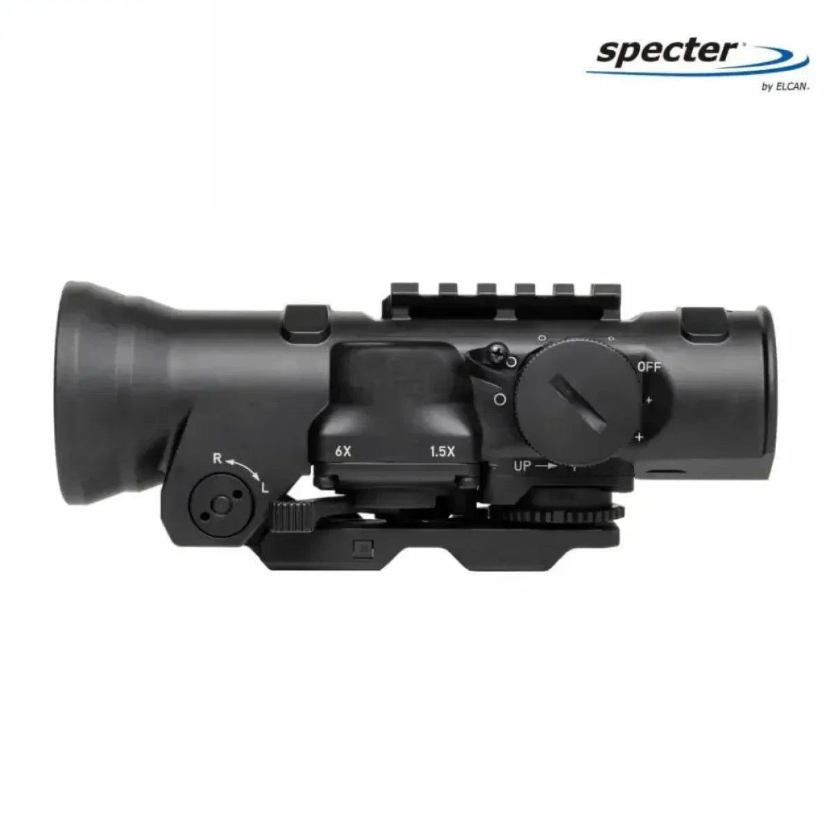 ELCAN SpecterDR 1.5x/6x Rifle Scope 7.62 BDC w/Flip Covers, ARD & A.R.M.S. Levers Black - DFOV6-B146-C20 LPVO Rifle Scope ELCAN SpecterDR 