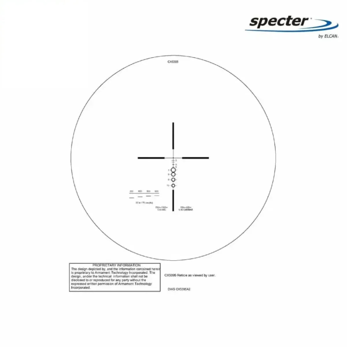 ELCAN SpecterDR 1x/4x Rifle Scope 5.56 BDC w/Flip Covers, ARD & A.R.M.S. Levers FDE - DFOV4-T265-C10 LPVO Rifle Scope ELCAN SpecterDR 