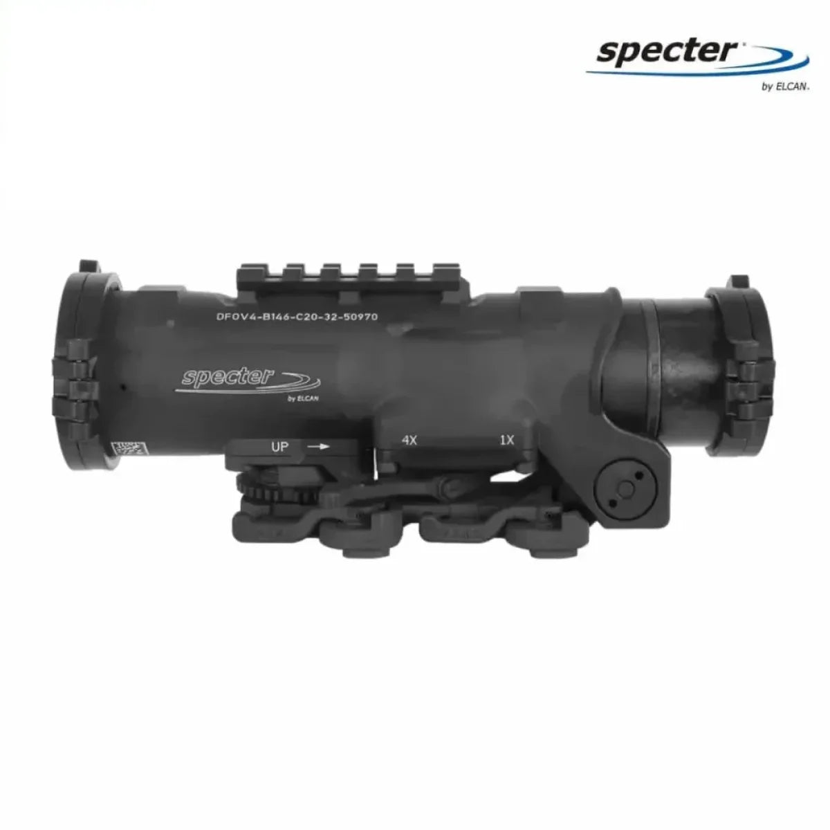 ELCAN SpecterDR 1x/4x Rifle Scope 7.62 BDC w/Flip Covers, ARD & A.R.M.S. Levers Black - DFOV4-B146-C20 LPVO Rifle Scope ELCAN SpecterDR 