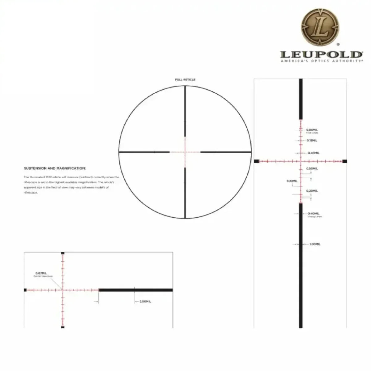 Leupold MARK 4HD 2.5-10x42 Rifle Scope M5C3 SFP illum. TMR Reticle - 183737 Rifle Scope Leupold 