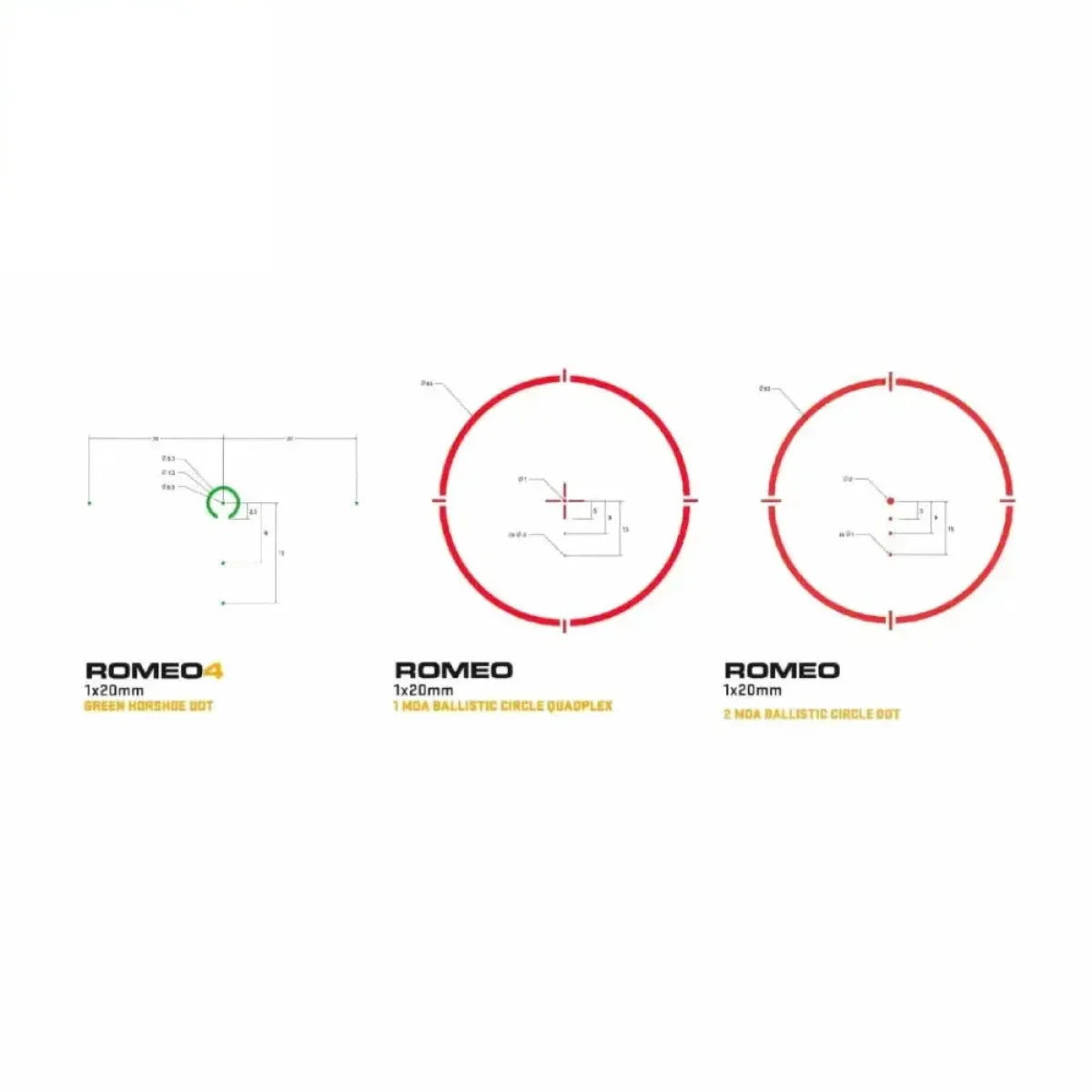 SIG Sauer ROMEO4H Red Dot Sight 1 MOA Ballistic Circle Plex Reticle - SOR43012 Red Dot Sight SIG Sauer 