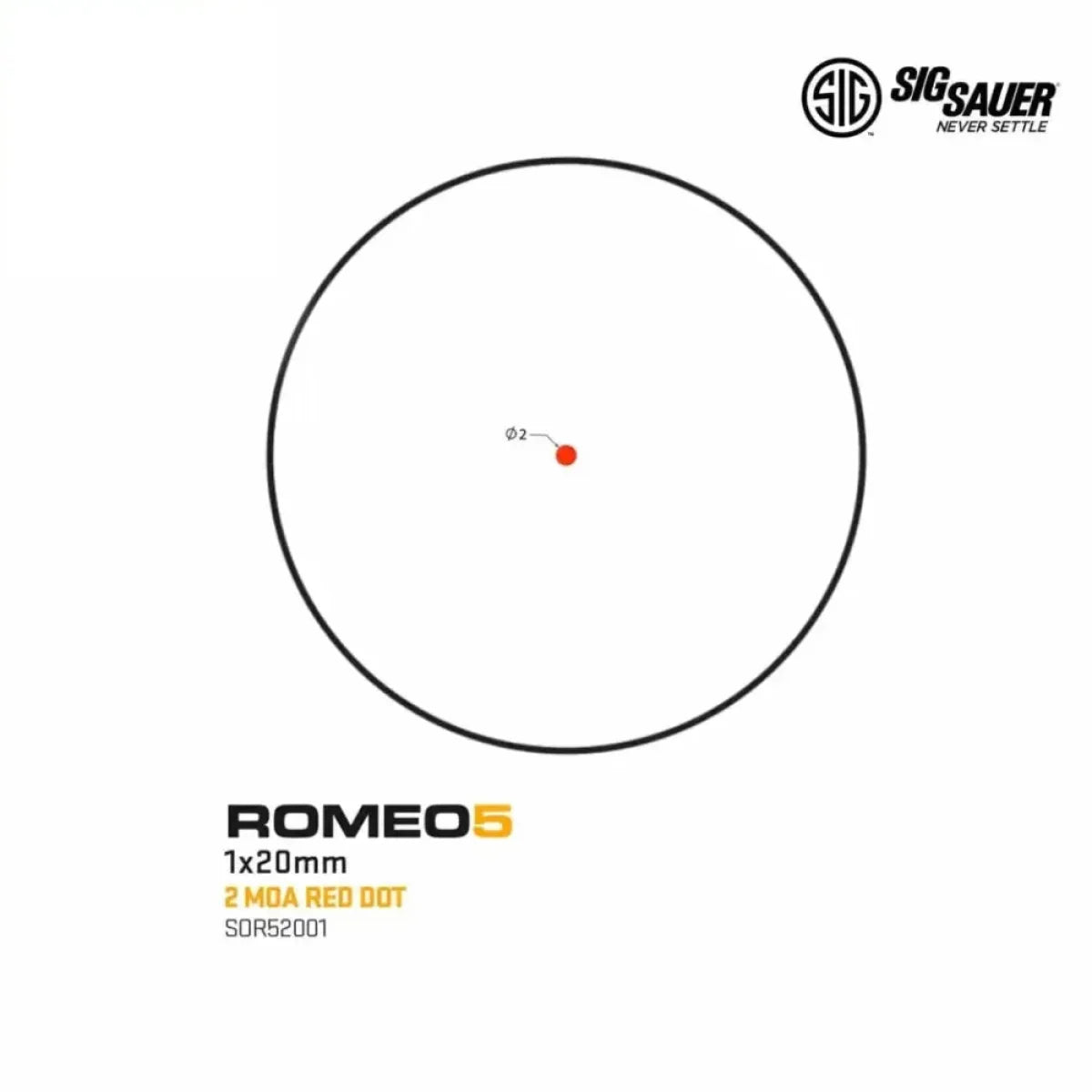 SIG Sauer ROMEO5 Red Dot Sight 2 MOA Dot Reticle - SOR52001 Red Dot Sight SIG Sauer 