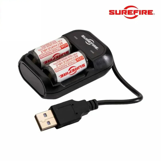 SureFire Rechargeable Batteries and Charger - SFLFP123-KIT Weapon Light Accessories SureFire 