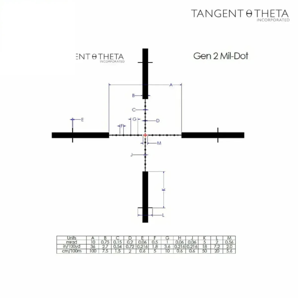 Tangent Theta TT315M 3-15x50mm Rifle Scope GEN 2 Mil-Dot Reticle - 800102-0002 Rifle Scope Tangent Theta 