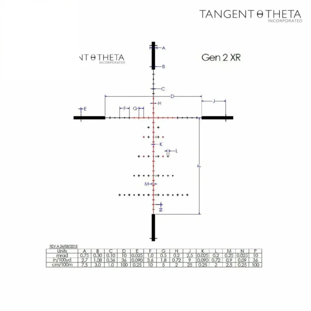 Tangent Theta TT315M 3-15x50mm Rifle Scope GEN 2 XR Reticle - 800102-0001 Rifle Scope Tangent Theta 