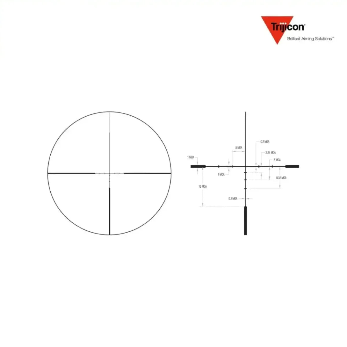 Trijicon Huron 3-12x40mm Rifle Scope BDC Hunter Holds Reticle - HR1240-C-2700003 Rifle Scope Trijicon 